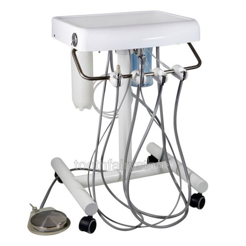 Dental portable delivery unit cart 110v + fiber optic handpiece tube hose for sale