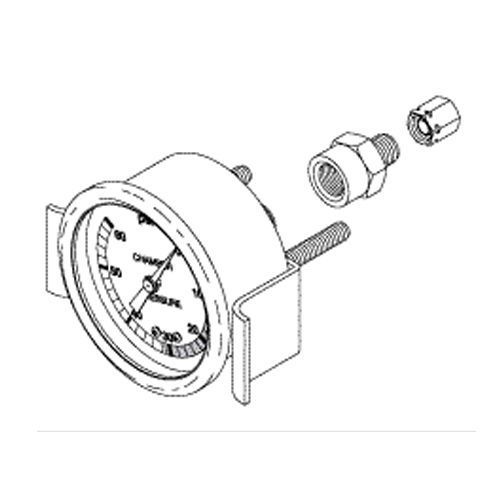 Pelton &amp; crane pressure gauge (fits ocr, ocr+, ocm, magnaclave) for sale