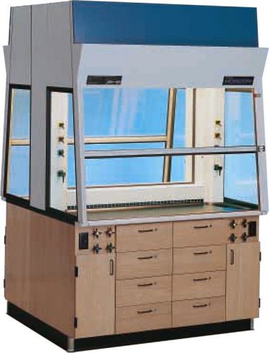 5&#039; thermo scientific / fisher hamilton horizon full view fume hood two sided for sale