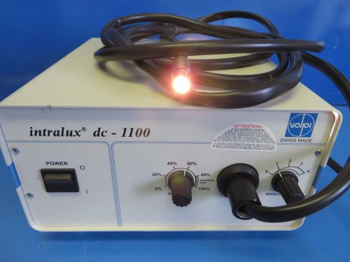 Volpi intralux dc-1100 cold light source 121v/250w 50/60 hz w/ fiber light cable for sale