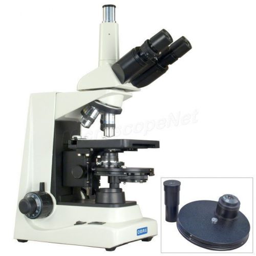 Plan LED Compound Microscope 40-2000X w Phase Contrast+4 Plan PH Objectives