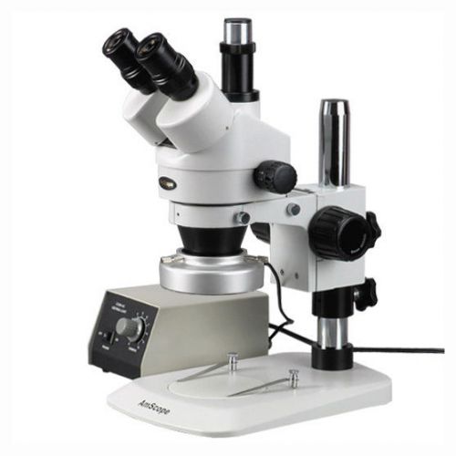 7x-90x trinocular stereo microscope with aluminum 80-led ring light for sale