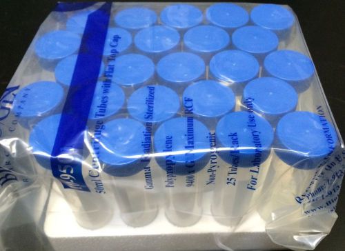 Nib sterile biologix flat top 50ml conical vial rack of 50 for sale