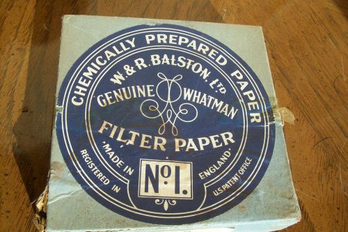 Vintage whatman balston filter paper no. 1 chemically prepared 11 cm, for sale