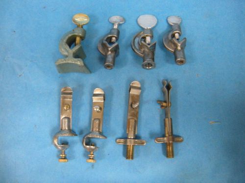 Vintage Fisher Lab Clamp Clip Ends Lot of 8