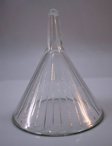 Ribbed glass funnel 5.75 x 6 inches-16 oz made in usa for sale