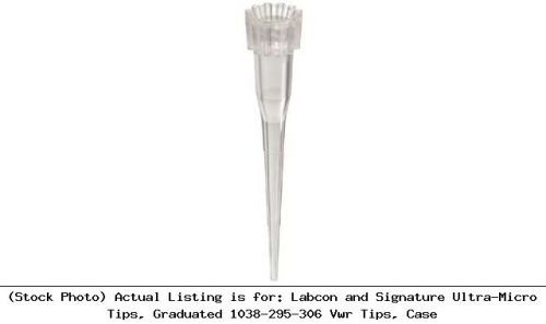 Labcon and signature ultra-micro tips, graduated 1038-295-306 vwr tips, case for sale