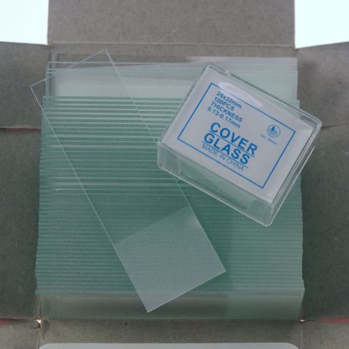 microscope slides frosted x50 &amp; cover glass slips  24x32 new x200 free shipping
