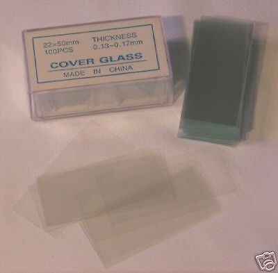 Microscope Slides Cover Glass Slip 22*50 mm 100 pcs New