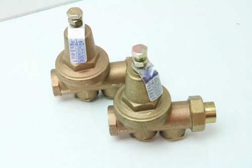 2 fnw f-1201 pressure reducing water valves 1/2&#034; npt ports 300 psi to 25-75 psi for sale