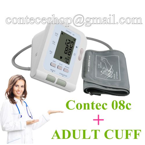 Contec electronic blood pressure monitor contec 08cwith adult cuff, free sw for sale