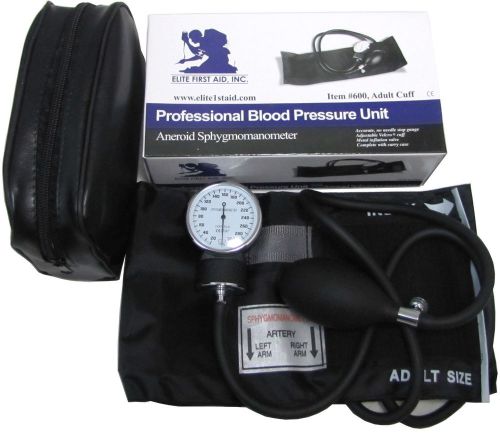 Blood pressure unit ( adult cuff ) with case - elite first aid #600 for sale