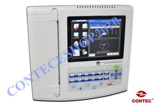 Contec 2015 ecg1200g digital ecg machine,12 leads electrocardiogram,touch screen for sale