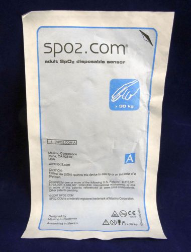 Masimo SpO2.com Adult Disposable Sensor 1774  &gt;30kg - LOT of 24 - NEW