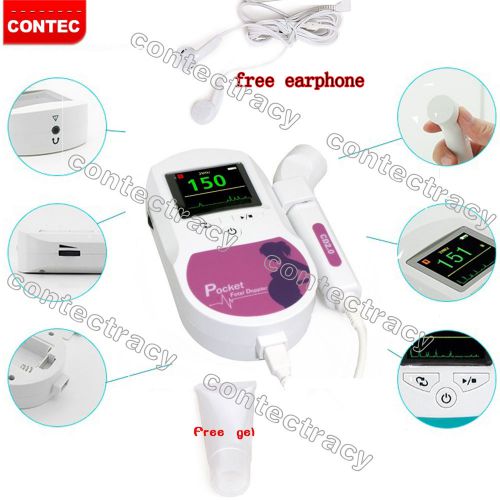 Promotion fetal doppler,prenatal heart monitor,2m probe+gel+eraphone,baby sound for sale