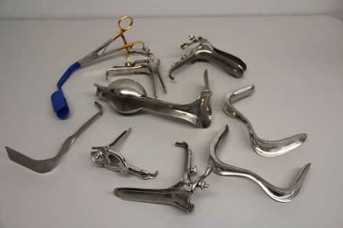 Lot of Misc Speculum Specula Vaginal Retractors Spreaders Weighted Dittmar Used