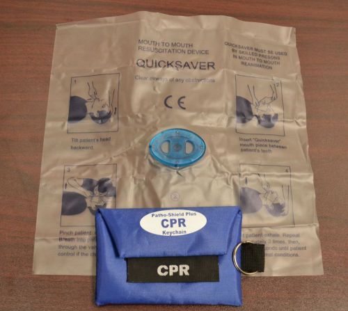 Patho-Shield Plus CPR Keychain, CPR Barrier Device, with Gloves
