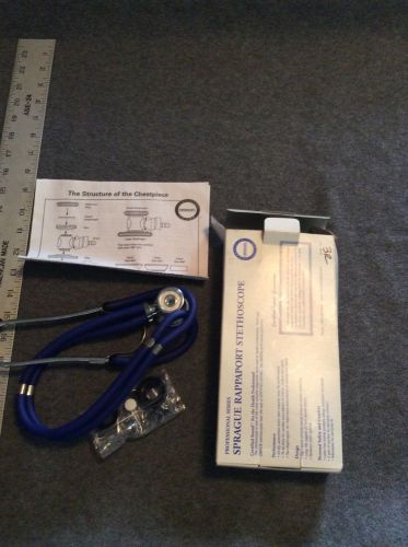 NEW IN BOX CLEAR SPRAGUE RAPPAPORT BLUE STETHOSCOPE