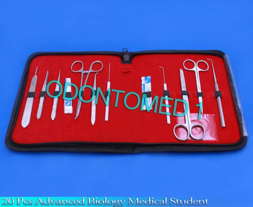 20 pcs advanced biology anatomy medical student kit+scalpel handle blade #12+#15 for sale