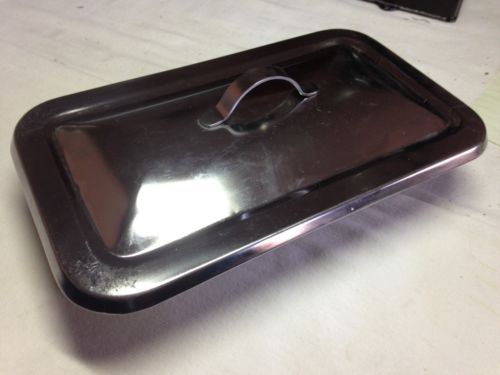 Stainless surgical tray with lid, rectangular 6&#034; x 9&#034;