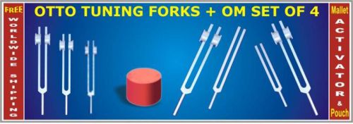 7pc set-3 otto + 4 ohm tuners tuning forks w activator &amp; pouch for sale