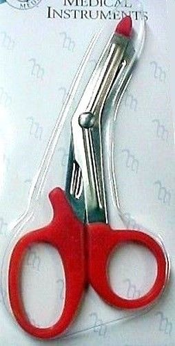 Scissors Utility Shears Medical EMT EMS 5.5 New Red Handles Prestige Medical RT