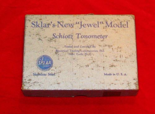 Sklar&#039;s new &#034;Jewel&#034; model Schiotz Tonometer