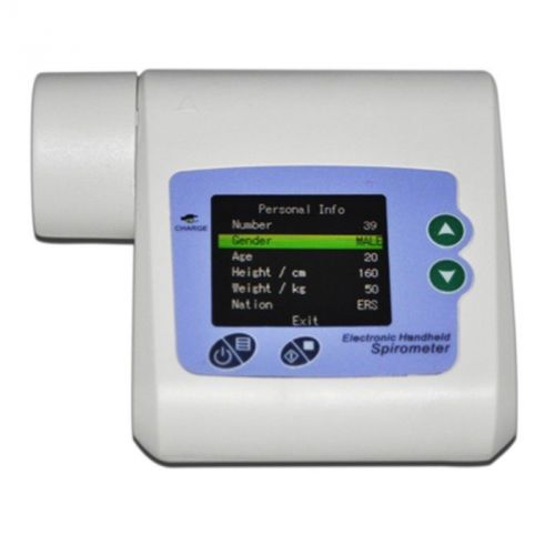 Digital Spirometer PEF FEFV1 FEF Lung Volume Device with Software Analysis+CD