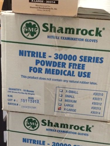 Shamrock Nitrile 1 case with 1000 gloves. Size&gt;XLarge