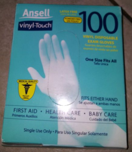 Ansell vinyl touch gloves 100ct latex free for sale