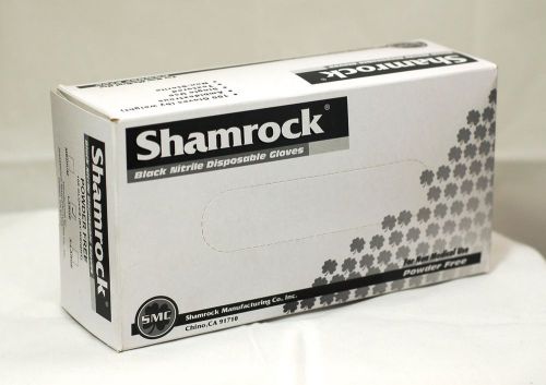 Shamrock powder free black gloves for sale