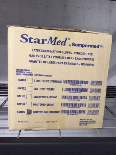 Starmed sempermed latex gloves size-xlarge. 1000glov in a case for sale