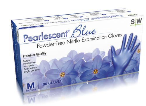 Blue disposable nitrile latex-free 100 gloves all sizes dental tattoo lab auto for sale