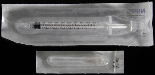 15 BD 27G 1/2 Inch Hypodermic Needles w/ Nipro 1cc 1ml Syringes w/ Alcohol Swabs