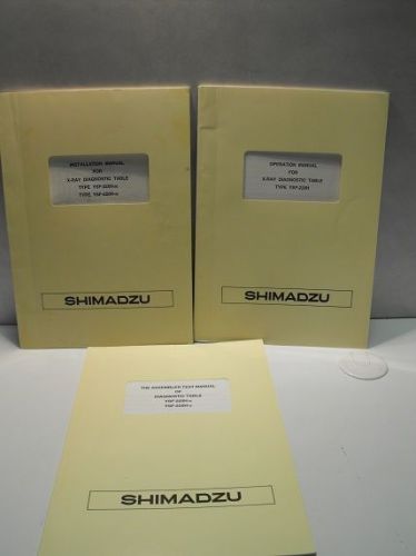 SHIMADZU X-RAY DIAGNOSTIC TABLES TYPE YSF-220H-90-45 MANUALS QTY 3 GOOD CONDITIO