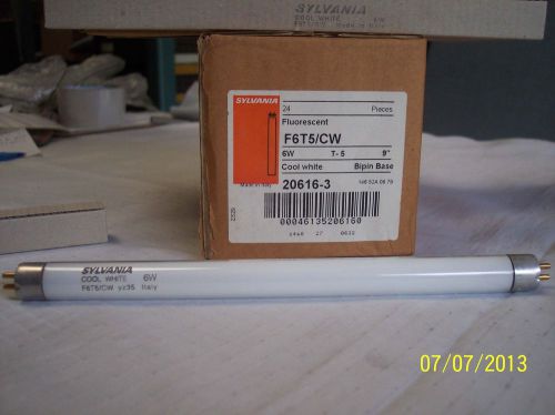 Lot of 10 sylvania fluorescent medical lamp cool white f6t5/cw 6w office acuity for sale