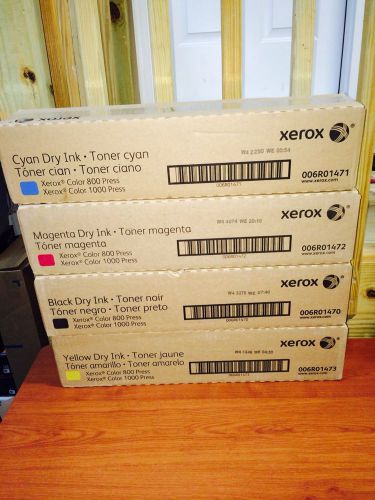 Xerox ColorPress 1000/800 CYMK Toner set 006R01470 006R01471 006R01472 006R01473
