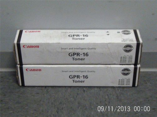2 New Genuine Canon GPR-16 Black Toner Cartridges