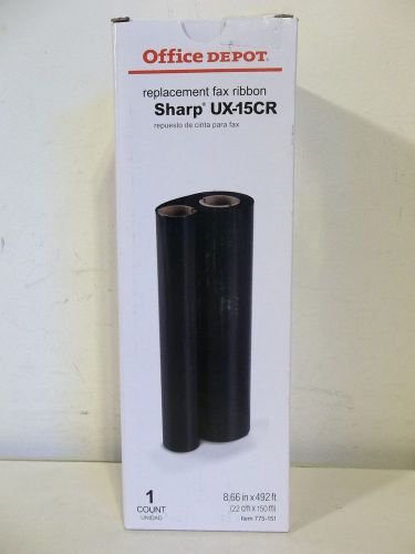 Office depot black replacement fax ribbon sharp* ux-15cr for sale