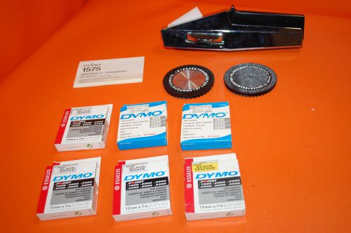 DYMO Chrome 1575 Tapewriter Label Maker Labeling System Tape 6 NEW TAPE CASSETTE