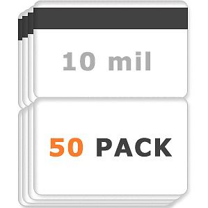 10 Mil Glossy Pouches with HiCo Magnetic Stripe (50)