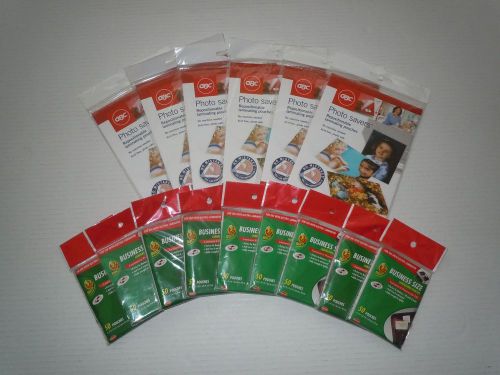 LOT of 30 GBC Repositionable 5&#034;x7&#034; + 450 HENKEL Business Size LAMINATING POUCHES
