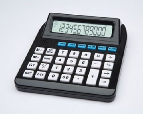 LS&amp;S 241010 Big Button Talking Calculator With Function Replay -1 Each