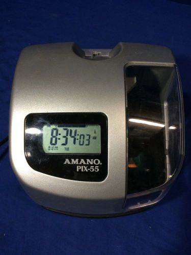 Amano pix-55 time clock digital electronic recorder employee payroll check-in for sale