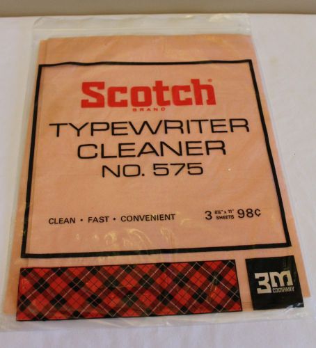 Scotch Brand Typewriter Cleaner no. 575 Two Sheets in Package
