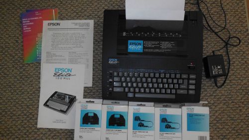 EPSON ELITE 100 Portable Electronic Typewriter Dust Cover Owners Manual