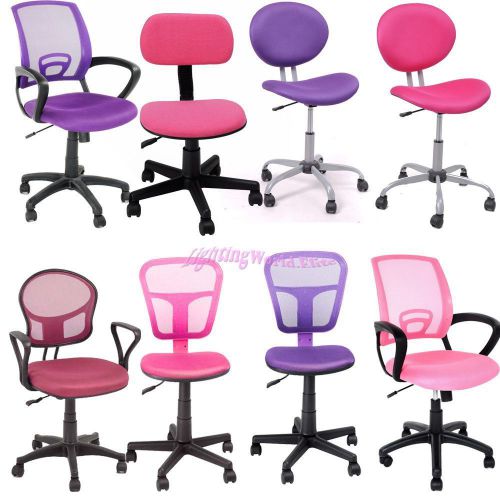 Purple pink girl kid study christmas gift mesh office computer desk swivel chair for sale
