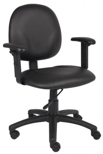B9091 BOSS CARESSOFT DIAMOND OFFICE/COMPUTER TASK CHAIR WITH ADJUSTABLE ARMS