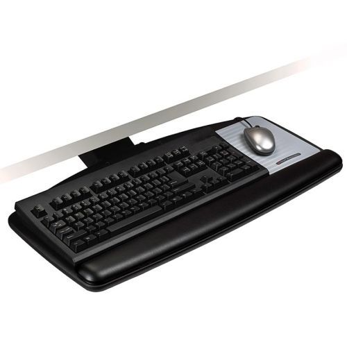 3M AKT90LE Keyboard Tray Height/Tilt Adjust 25-1/2inx12in 23in Track BK