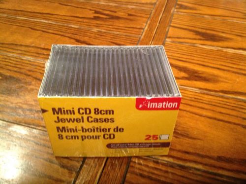 Imation 25 Mini CD 8cm Jewel Cases Storage NEW &amp; Sealed